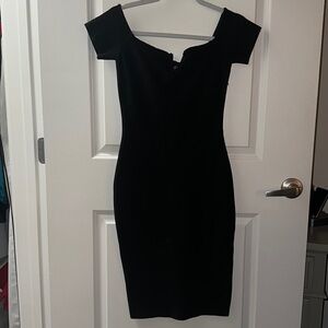 Off Shoulder Black Dress